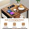 Nightstand with Charging Port End Table with Fabric Storage Drawers